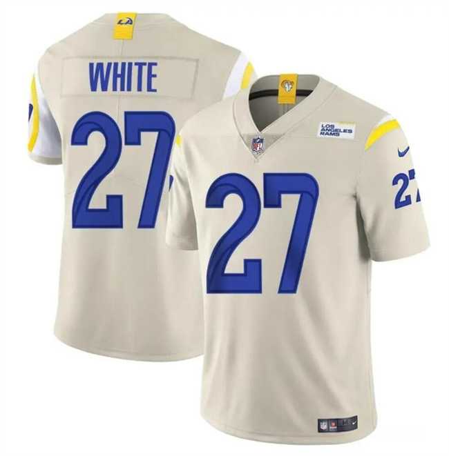 Youth Los Angeles Rams #27 Tre%27Davious White Bone Vapor Untouchable Stitched Jersey Dzhi